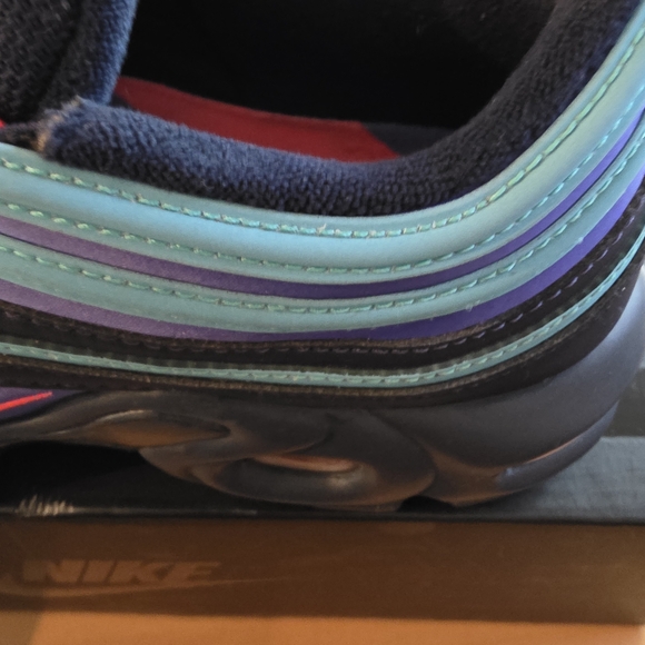 Nike Air Max 97 Teal and Black Sneakers - Picture 4 of 6